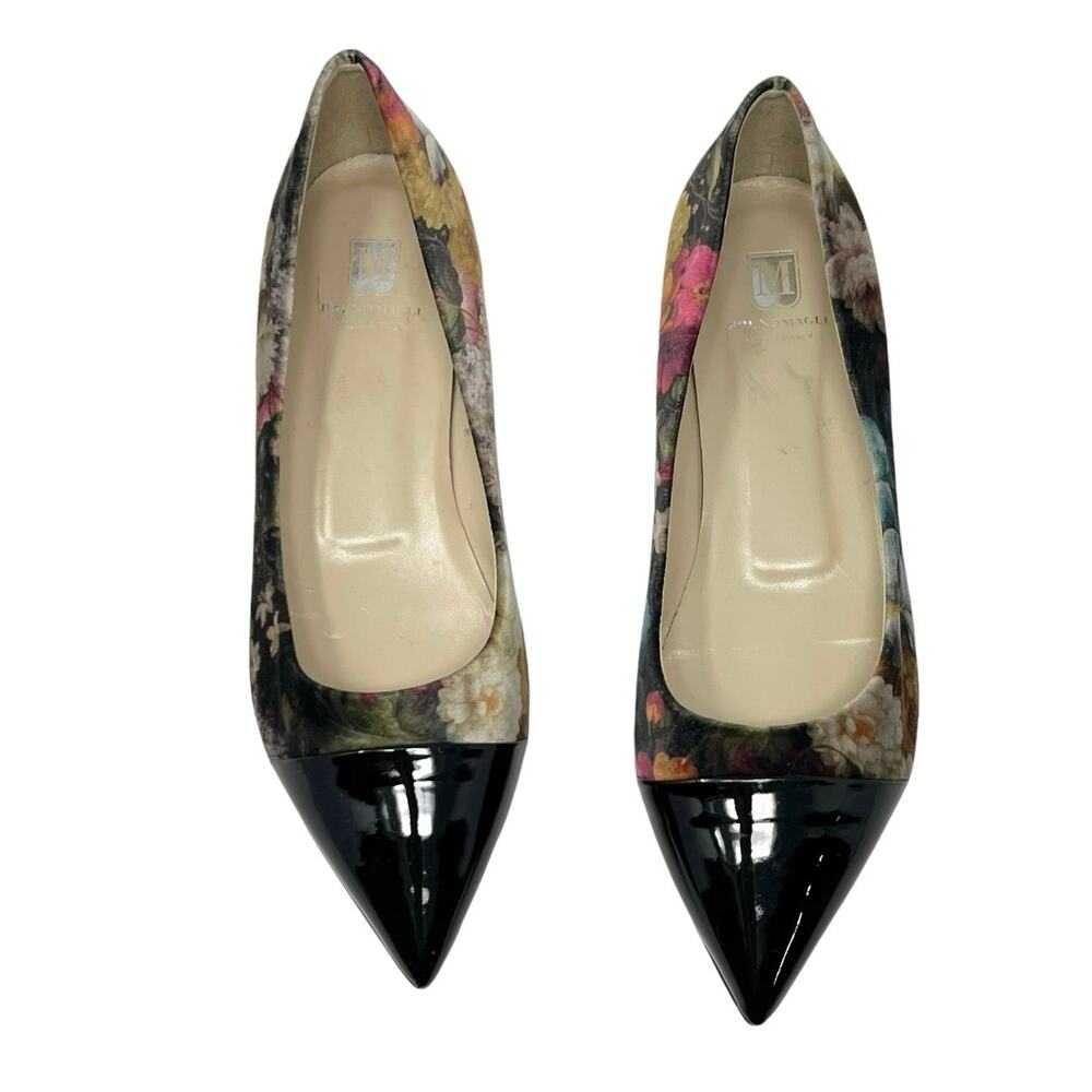 NWOT Bruno Magli Solena Crushed Velvet Floral Pointed Toe Flat Size39 - Picture 1 of 6